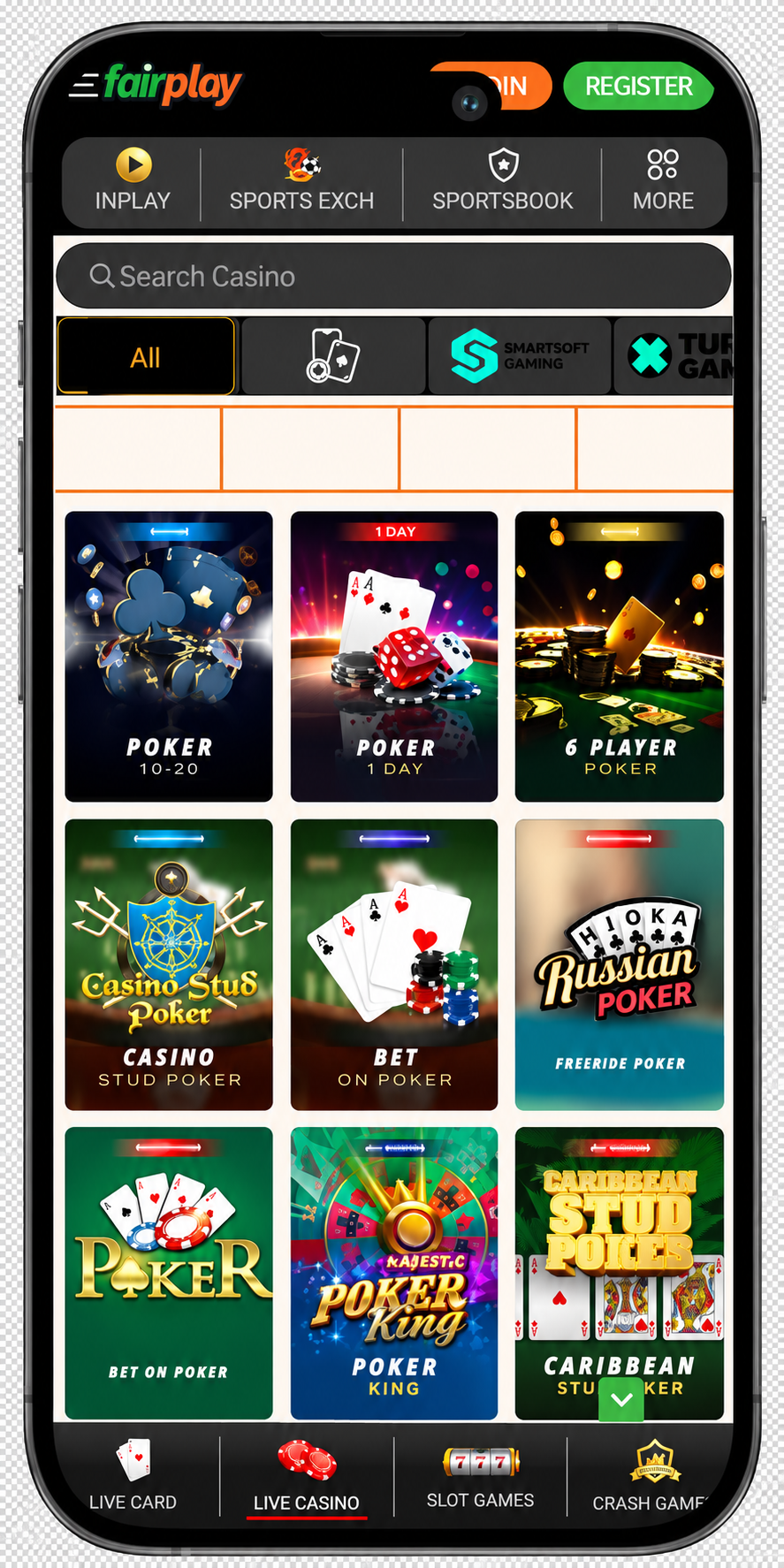 FairPlay online casino screen