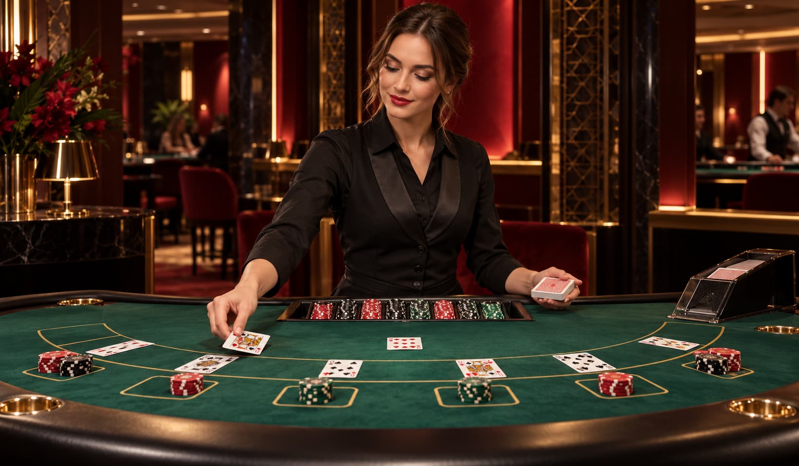 Live blackjack table